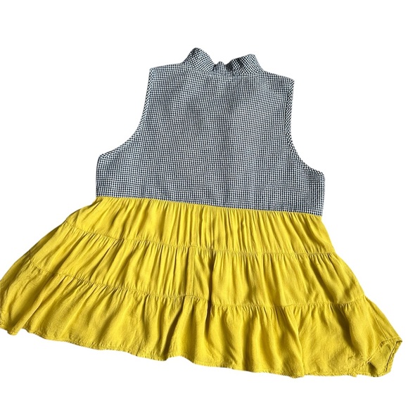 THML checkered gingham babydoll top with tiered bottom size large - Picture 7 of 10